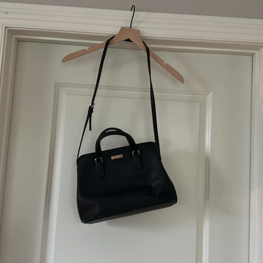 kate spade Black Saffiano Leather Satchel
